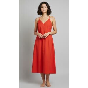 chinese dress ladies MAASSIMO DUTTI. Orange linen dress TM – Hibuy market main image 0